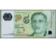 5 dollar 2007-24 Singapur polymerová bankovka