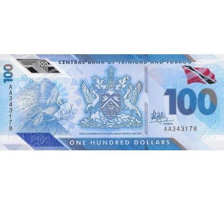 100 dollar 2019 Trinidad a Tobago polymerová bankovka