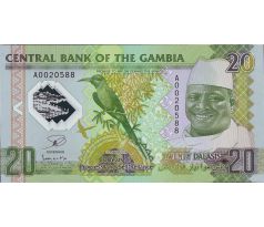 20 dalasis 2014 Gambia pamätná polymerová bankovka