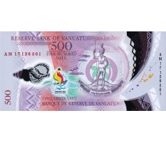 500 vatu 2017 Vanuatu pamätná polymer bankovka