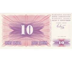 10 dinar 1992 Bosna a Hercegovina