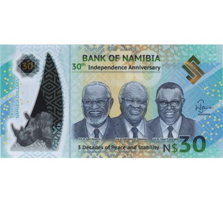 30 dollars 2020 Namíbia pamätná polymer bankovka
