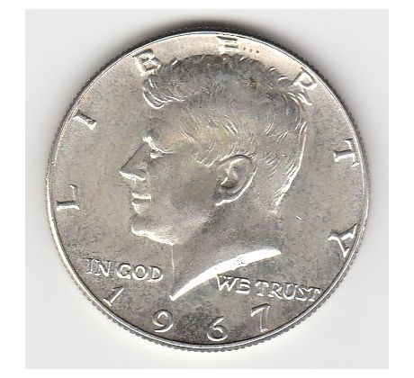 1/2 dollar 1967 USA