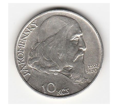 10 kčs 1957 Jan Ámos Komenský