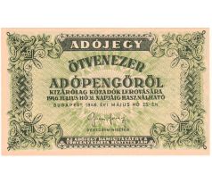 50 000 adópengő 1946 Maďarsko