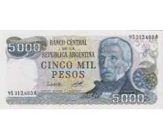 5 000 pesos 1977-83 Argentína