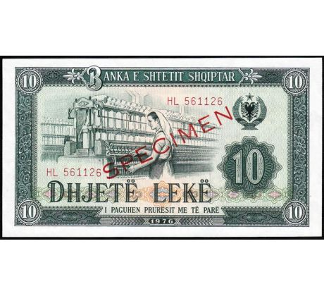 10 leke 1976 Albánsko specimen