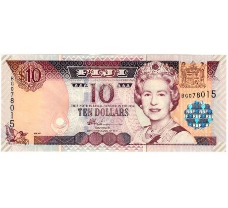 10 dolárov 2002 Fidži
