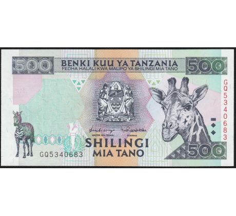 500 shilingi 1997 Tanzánia