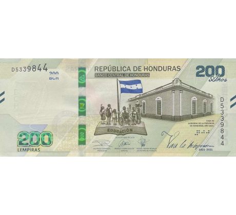 200 lempiras 2019 Honduras pamätná bankovka