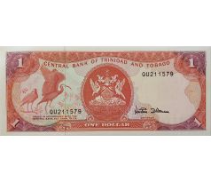 1 dollar 1985 Trinidad a Tobago čierne seriové číslo