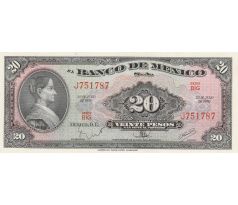20 pesos 1950-70 Mexiko