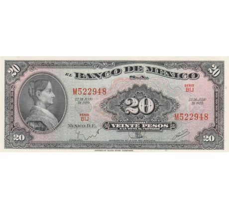 20 pesos 1950-70 Mexiko /02/