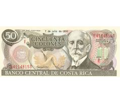 50 colones 1987-93 Kostarika