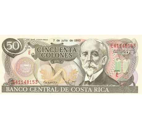 50 colones 1987-93 Kostarika