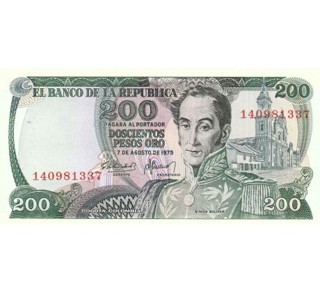 200 pesos 1974-75 Kolumbia