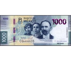 1 000 pesos 2024-25 Mexiko pamätná bankovka