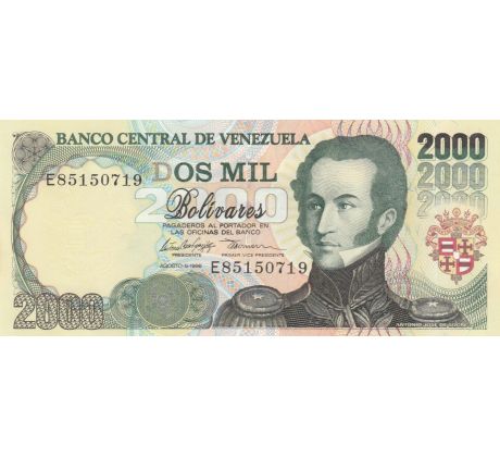 2 000 bolivares 1997-98 Venezuela