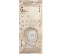 5 bolivar digitál 2021 Venezuela pamätná bankovka