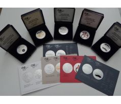 Sada pamätných strieborných mincí v hodnote 500 Kč 2021 - 2025 PROOF