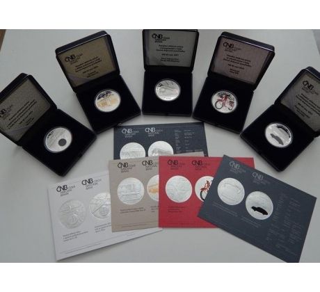 Sada pamätných strieborných mincí v hodnote 500 Kč 2021 - 2025 PROOF