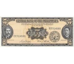 5 pesos 1951-70 Filipíny