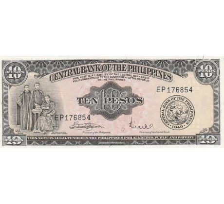 10 pesos 1951-70 Filipíny