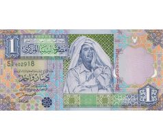 1 dinars 2002 Líbya Muammar Kaddáfí