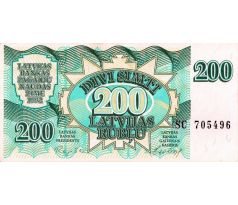 200 rubel 1992 Lotyšsko