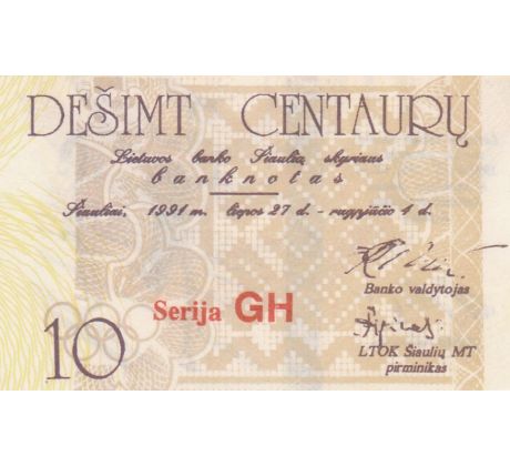 10 centauru 1991 Litva