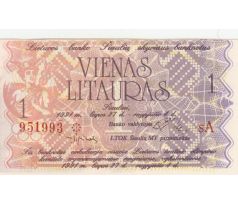 1 litauras 1991 Litva