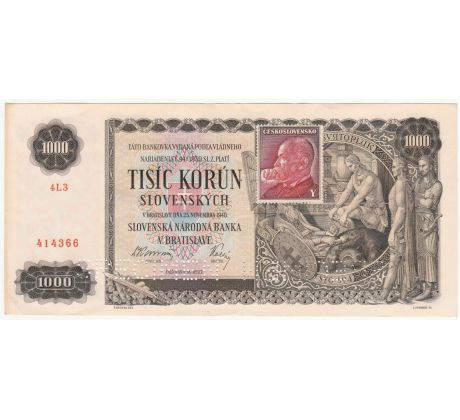 1 000 ks 1940 s kolkom 2 x specimen