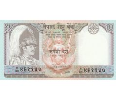 10 rupees 1985-2001 Nepál