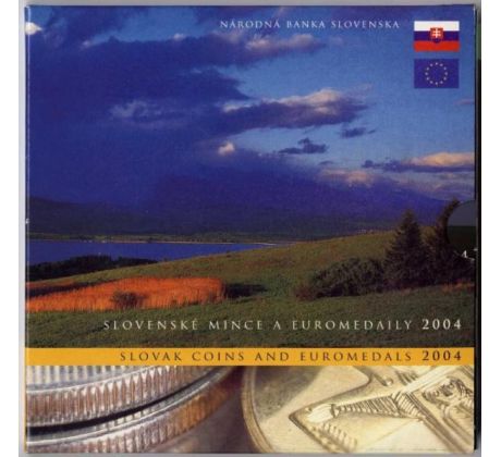 Sada slovenských mincí 2004 + sada euromedaily 2004