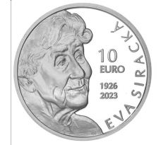 10€ 2026 Eva Siracká PROOF + pamätný list