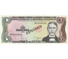 1 pesos 1978-82 Dominikánska republika 000000 specimen