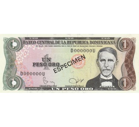 1 pesos 1978-82 Dominikánska republika 000000 specimen