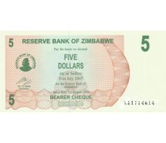 5 dolárov 2006 Zimbabwe