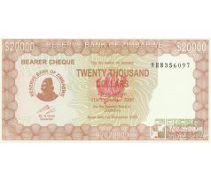 20 000 dolárov 2003 Zimbabwe