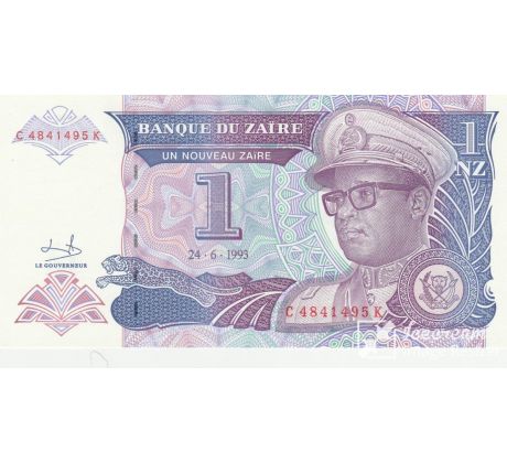 1 nový zaire 1993 Zaire