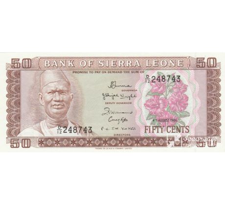 50 cents 1979-84 Sierra Leone