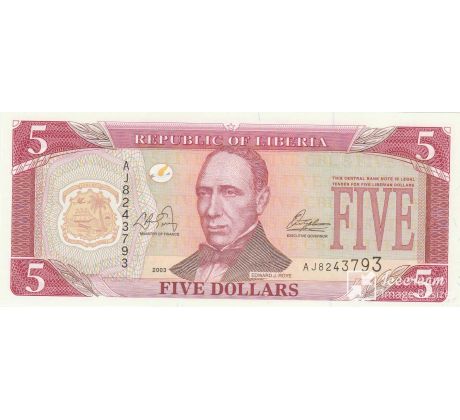 5 dolárov 2003-11 Libéria