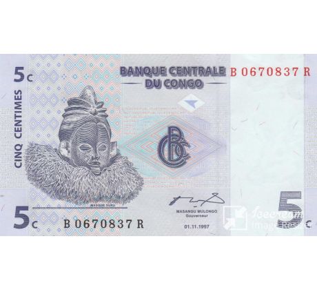 5  centimov 1997 Kongo dem. rep.