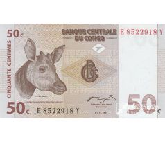 50 centimov 1997 Kongo dem. rep.