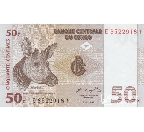 50 centimov 1997 Kongo dem. rep.