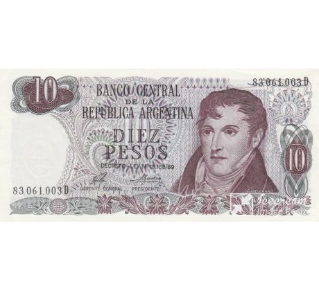 10 peso 1974 Argentína