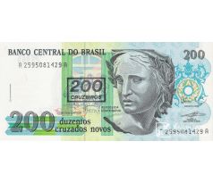 200 cruzeiros 1990 Brazília prítlač