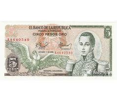5 pesos 1961-81 Kolumbia