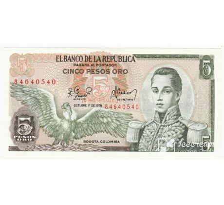 5 pesos 1961-81 Kolumbia