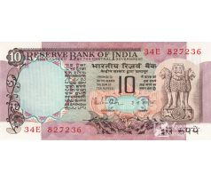 10 rupia 1970-90 India